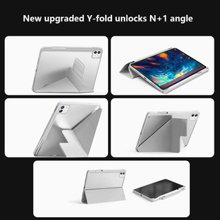 Ốp Acrylic Trong Suốt Cho Lenovo Idea Tab Plus 12.1 TB361FU K12 Xiaoxin Pad 12.1 TB365FC Pro GT 11.1 2025 Y-Folding Stand Vỏ Bảo Vệ Có Khe Cắm Bút