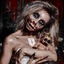 Nhãn dán trang điểm Halloween - Miệng đáng sợ, 10 cái/chai, chất liệu giấy an toàn cho da, phù hợp cho bữa tiệc và cosplay