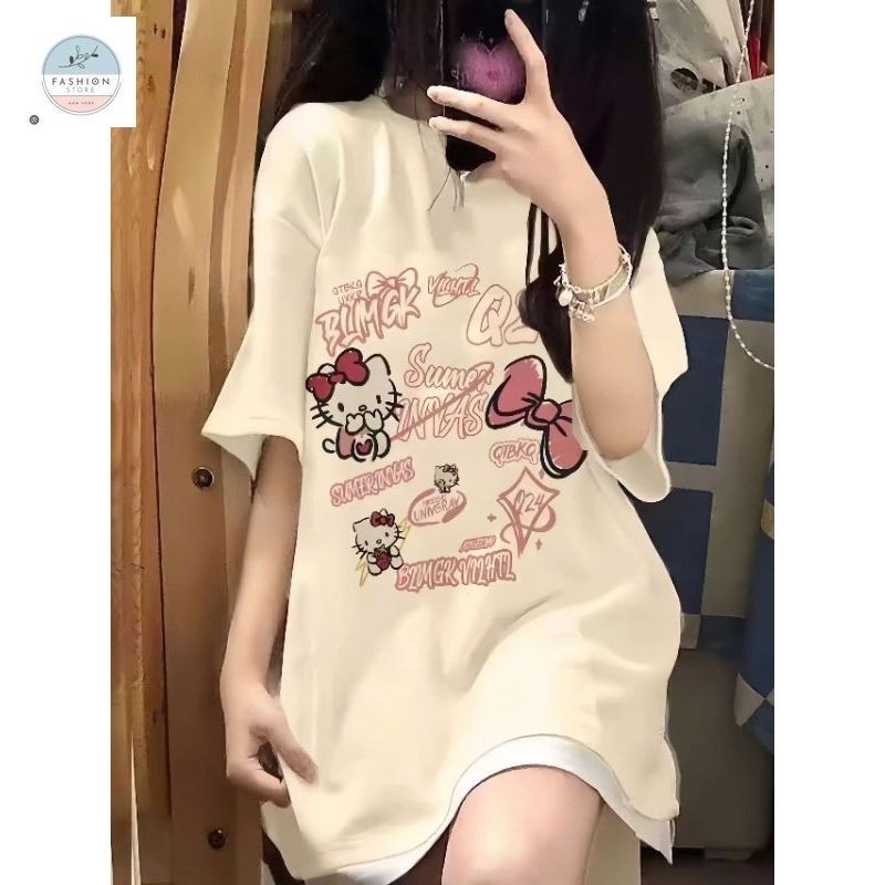Tổng hợp các mẫu Áo Phông Form Rộng Tay Lỡ Chất Cotton Hình Mèo  KÍT TI-QUẦN ÁO 94