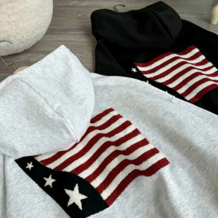 Bộ Khoác Nỉ Cờ Mỹ KCloset Set Áo Hoodie Quần Ống Suông Chất Nỉ Tàu Dày Dặn Phong Cách Thể Thao NA981