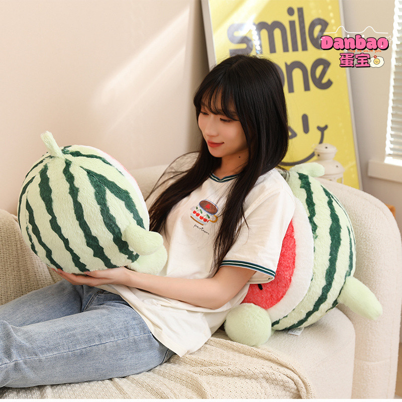 ((Danbao) Tròn Lớn Dưa Hấu Sang Trọng Đồ Chơi Dễ Thương Dưa Hấu Búp Bê Chất Liệu Gối Quà Tặng Mềm Cho Bạn Bè Quà Tặng Sinh Nhật