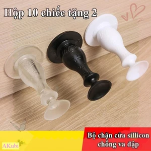 Chặn cửa chống va đập, bộ giữ cửa hít chân không sillicon keo NANO không đục khoan làm hỏng tường