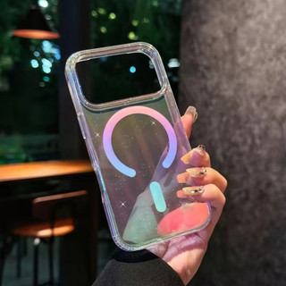 [JLK] Thích hợp cho vỏ iPhone 17pro max, 17 Air, 17Pro PC trong suốt + TPU Vỏ bảo vệ từ tính gradient lấp lánh cứng
