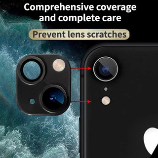Miếng Dán Ống Kính Máy Ảnh Giả IPhone13 14 Thích Hợp Cho IPhone XR X XS Max Thay Đổi 11 Pro Max 13 14 12 Ống Kính Máy Ảnh Kim Loại Trong Giây