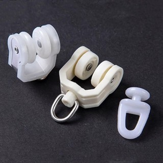 FEIYING 10 Thanh treo màn ròng rọc, móc rèm, con lăn bánh xe ray trượt, phụ kiện phần cứng trang trí nội thất