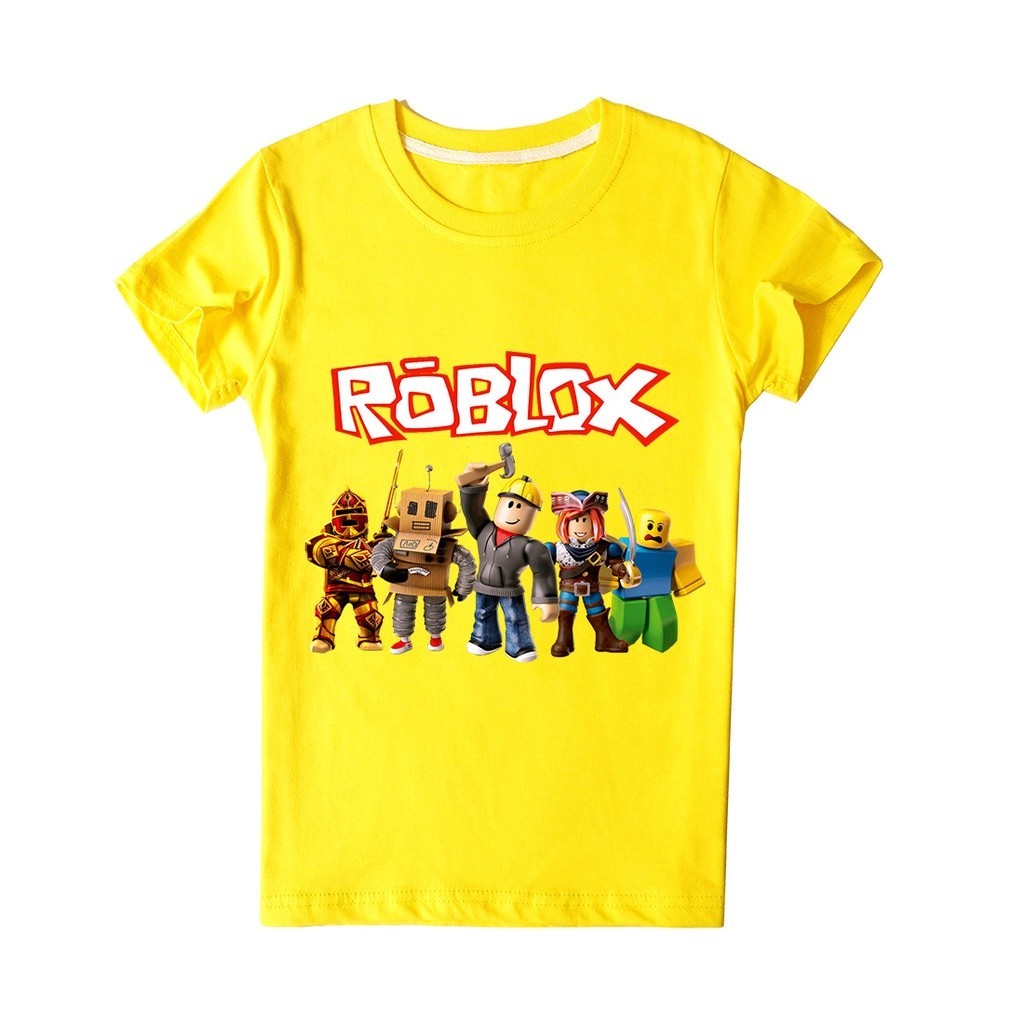 Áo thun ngắn tay Roblox hoạt hình trẻ em 2024 - In hình nhân vật siêu anh hùng cho bé trai