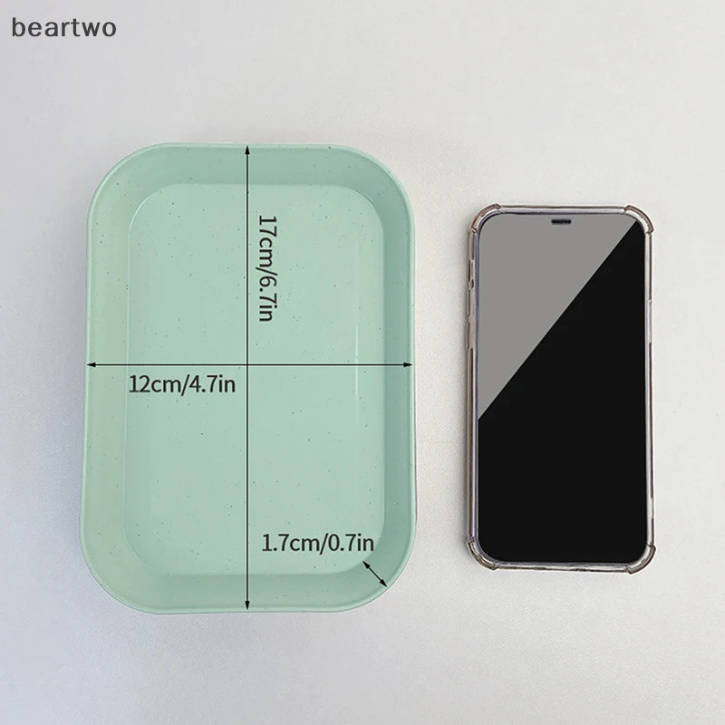 < Beartwo > Khay đựng rơm lúa mì màu kẹo Trái cây Đồ ăn nhẹ Tấm để bàn Đồ lặt vặt Khay đựng đồ bằng nhựa Tấm vuông nhỏ Khay trang trí Đẹp