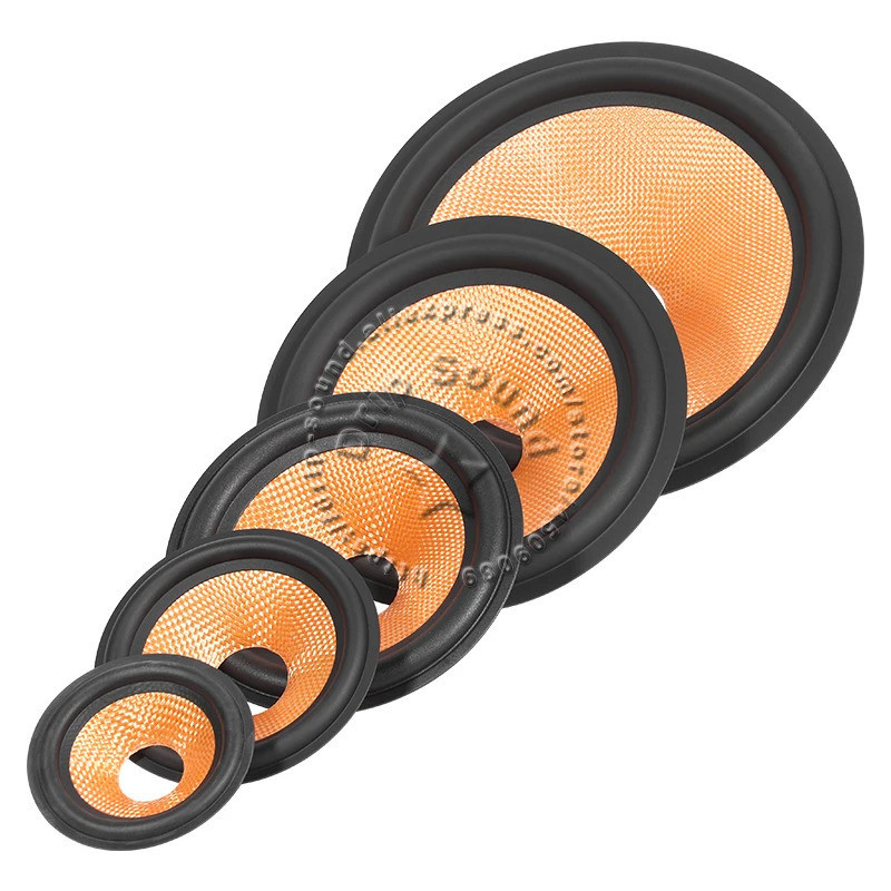 1 Chiếc 3 / 4 / 5 / 6.5 / 8 inch Loa Nón Giấy Lưu Vực Loa Trầm Vải Dệt Lưu Vực Trống Trumper Bass Sửa Chữa Phần 20 / 26 / 36mm Có Nắp Bụi