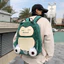 GC2 Pokemon Snorlax Sang Trọng Ba Lô Cặp Đôi Túi Dung Tích Lớn Ba Lô Sinh Viên Đại Học Nữ Hoạt Hình Dễ Thương Túi Đi Học