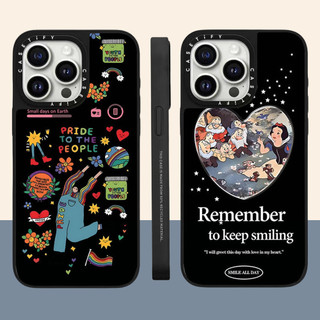 Hình minh họa Công Chúa Bảy Chú Lùn Gương Cứng Ốp Lưng Điện Thoại iPhone 17 Pro Max 16 Plus 15 14 13 12 11 Pro Max Ốp Lưng Bọc Hoàn Toàn Chống Sốc Phía Sau Acrylic Cover