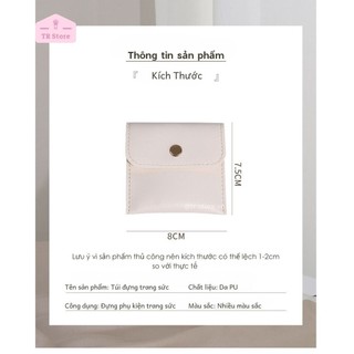 Túi da PU bỏ túi đựng trang sức du lịch, đựng phụ kiện nhỏ