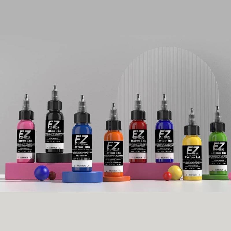Ez Tattoo INK 25 Màu 7ml / Chai Mực Xăm Sắc Tố Bộ Trang Điểm 3D Làm Đẹp Da Cơ Thể Nghệ Thuật