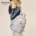 Vanwalk Cặp sách  balo đi học balo nữ balo thời trang nữ Chống trộm Nhẹ nhàng Đa ngăn nữ túi du lịch Đi học Đi du lịch Giao hàng nhanh Quà tặng miễn phí Dòng Thỏ Vũ Trụ V2554 — ảnh 3