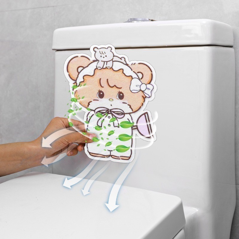 [Nổi bật] Miếng dán khử mùi hoạt hình - Tự dính, có hương thơm - Nhãn dán khử mùi nhà vệ sinh - Giấy nỉ hút ẩm tủ quần áo dễ thương - Paster làm mát không khí nhà bếp