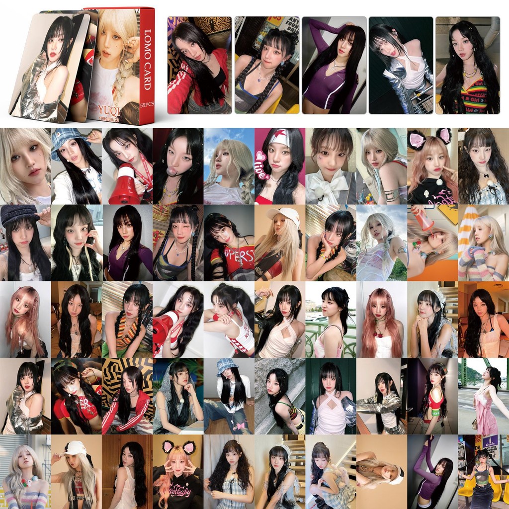 Linxx 55 Chiếc (G) I-DLE YUQI Album Lomo Card Kpop Photocards Bưu Thiếp Series