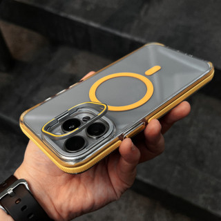 Ốp bảo vệ trong suốt khung kim loại sang trọng cho iPhone 16 15 14 13 12 Pro Max có sạc từ tính cao cấp cảm giác iPhone 11 Vỏ cứng bảo vệ chống sốc chống va đập