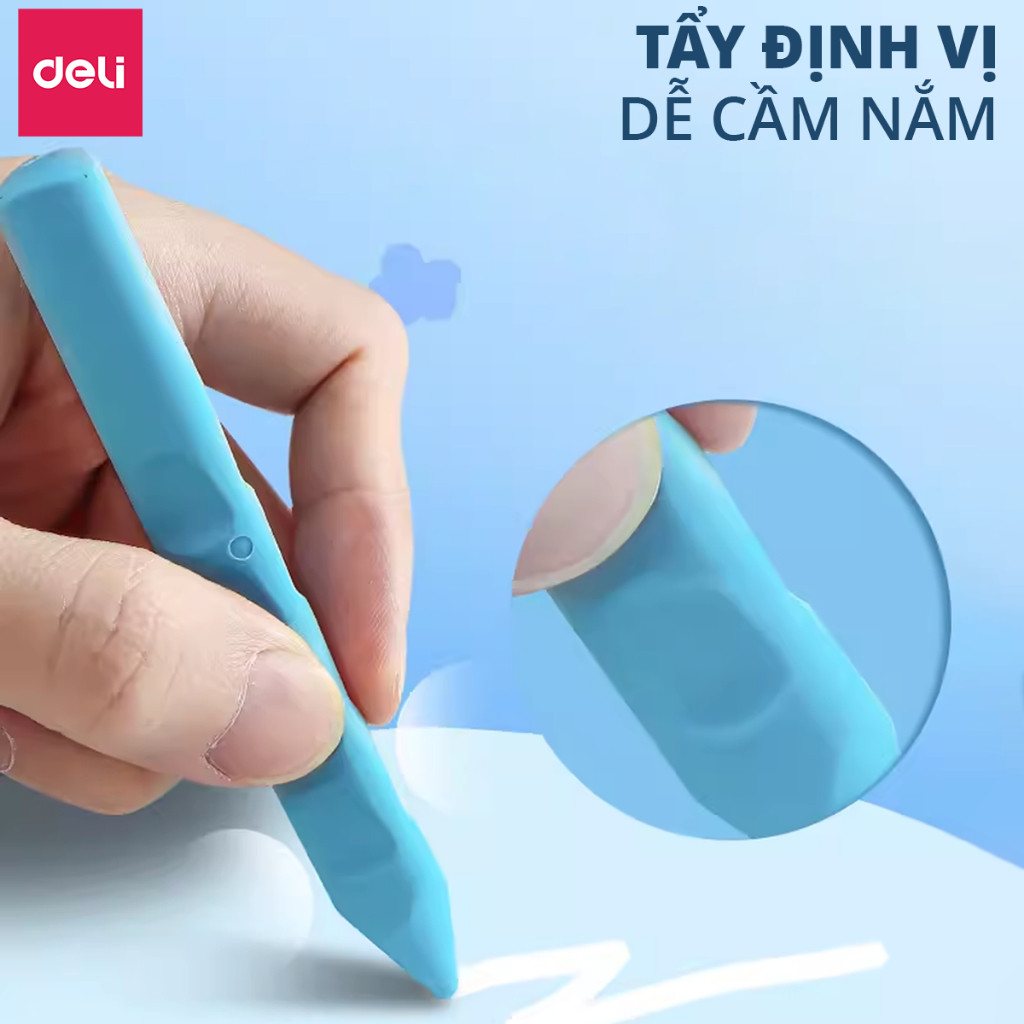 [🔥MUA 1 TẶNG 1] Gôm Tẩy Định Vị Tẩy Bút Chì Deli Tẩy Sạch Sẽ Ít Vụn Không Mòn Giấy Phù Hợp Cho Học Sinh Văn Phòng