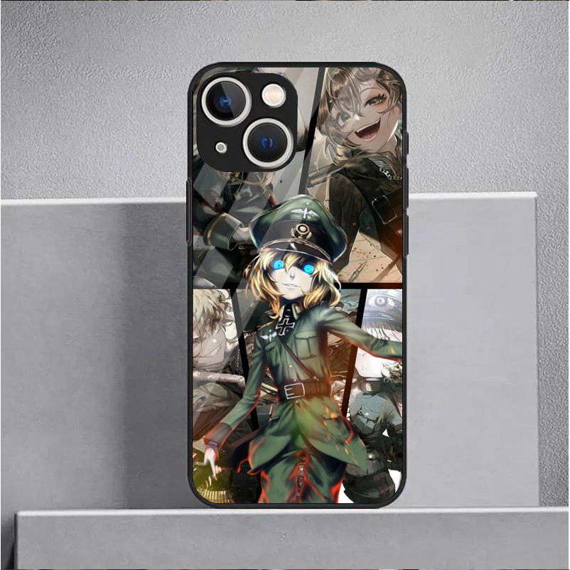 Youjo Senki - Saga Of Tanya The Evil Kính Cường Lực Ốp Lưng Điện Thoại IPhone 15 14 13 12 11 Pro XS Max Plus Mini X XR 8 7 6s SE2 / 3 Cover