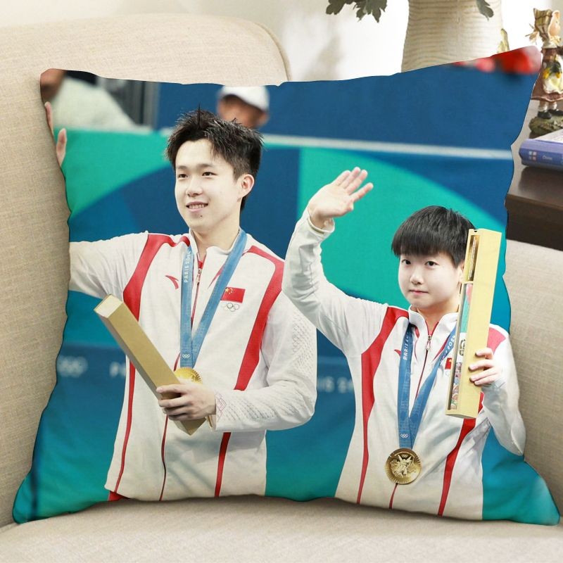 ✨Sản phẩm mới✨Sato King Chuqin Sun Yingsha Gối Sofa Gối Đệm Xe Thắt Lưng Quà Tặng Sinh Nhật Gối Vuông✨Sự kiện✨
