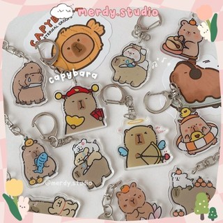 Dễ Thương Capybara Móc Khóa Hoạt Hình Đáng Yêu Schoolbag - Xưởng Én decor