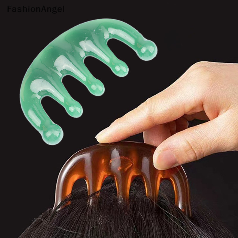 Fashionangel 1 Chiếc Răng Rộng Massage Lược Mặt Toàn Thân Gouache Cạp Da Đầu Kinh Tuyến Thư Giãn TH