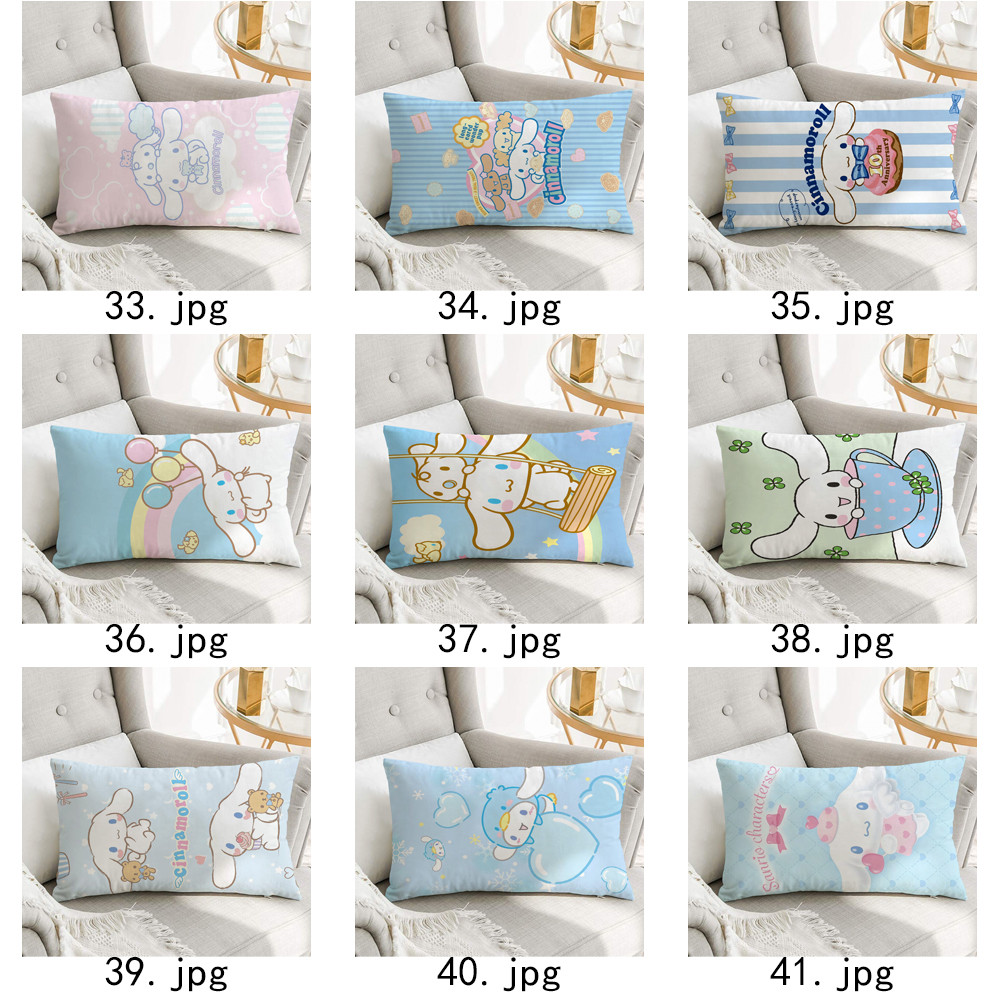 Vỏ gối hình chữ nhật Sanrio Cinnamoroll Vỏ gối Polyester in một mặt (Không có lõi)