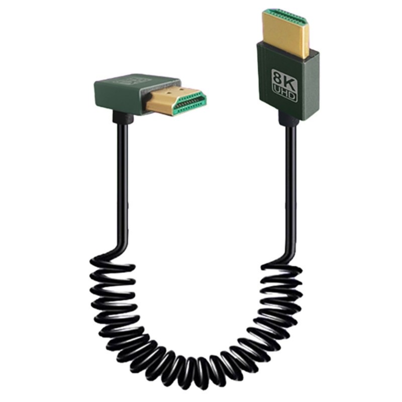 LIDU1 8K Ngắn HDMI Tương Thích Với HDMI Cáp Cuộn Dây 48Gbps Tốc Độ Nhanh Nam Đến Nam 8K HDMI Tương Thích 2 1 Suppor