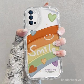 Ốp điện thoại trong suốt OPPO RENO 5 4 reno4 reno5 4G 5g Ốp mềm ốp điện thoại trong suốt hình hoa mèo lượn sóng cảm giác cao y6ig