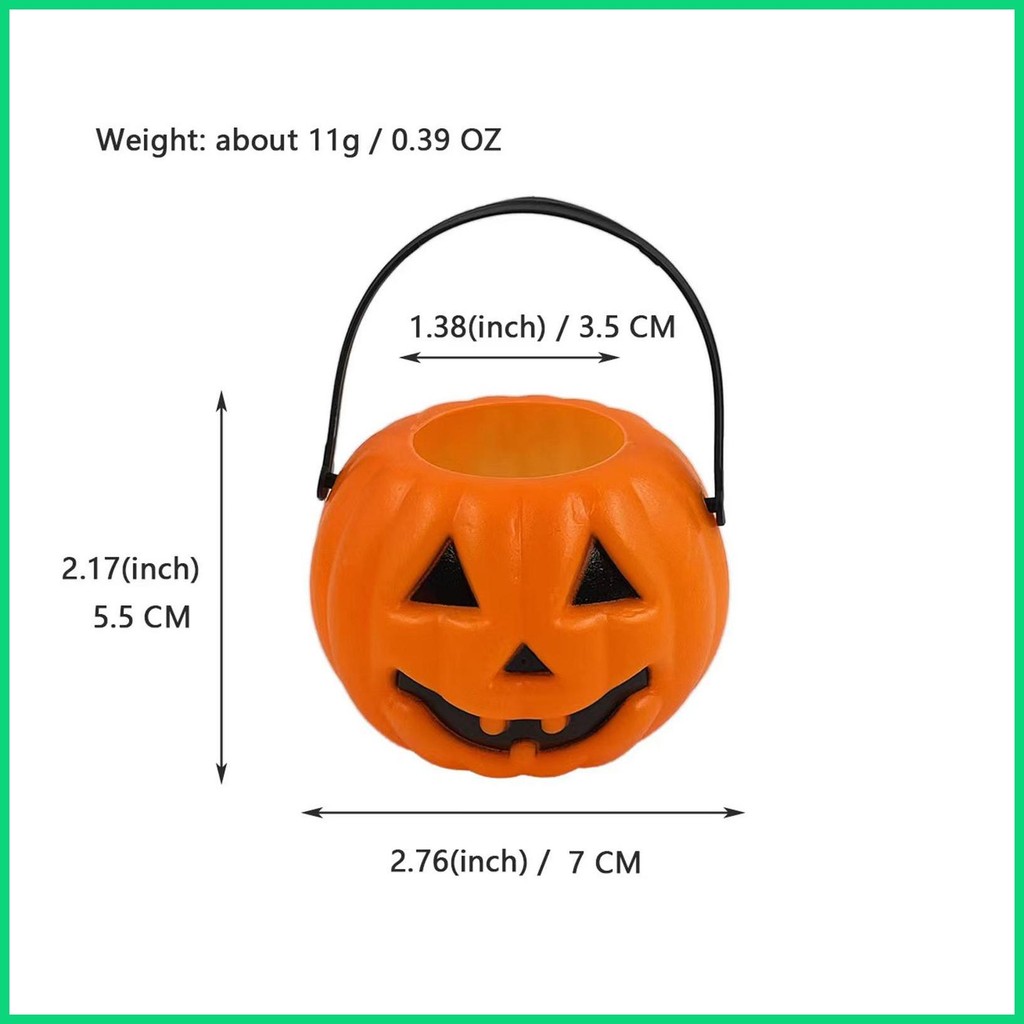 Halloween Xô Cho Trẻ Em Bí Ngô Ma Kẹo Xô Nhẹ Bí Ngô Ma Kẹo Lọ Có Thể Tái Sử Dụng Bí Ngô Ma jiwvn