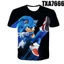 Cổ Điển Sonic The Hedgehog In Ngắn Tay Áo T-Shirt-Trẻ Em Của Thời Trang Phim Hoạt Hình Trang Phục