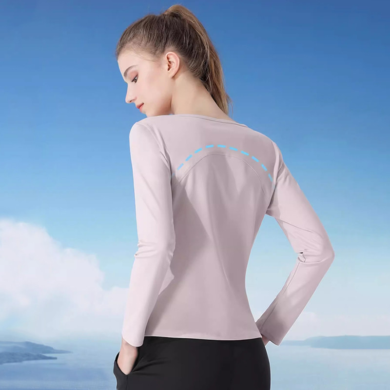 Ảnh Áo xương đòn cổ chữ V nhỏ CAMEL CROWN Yoga dành cho nữ 2