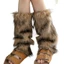 Exhila Sang Trọng Chân Ấm Áp Cho Nữ Lông Mùa Đông Boot Toppers Chân Có Gaiters Vintage Mờ Dày Boot Tất Stree