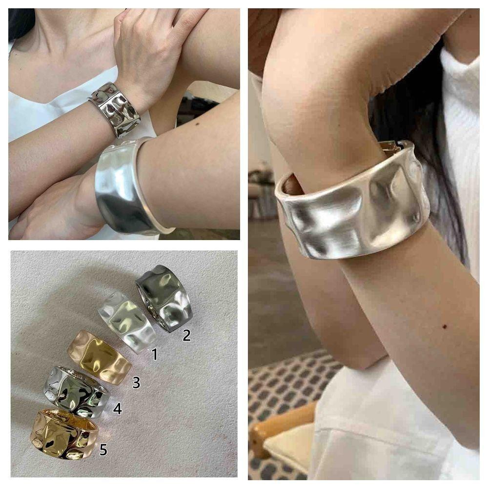 Vòng tay punkgoldchunkystyleCHEESELY - Màu trơn từ hợp kim kim loại