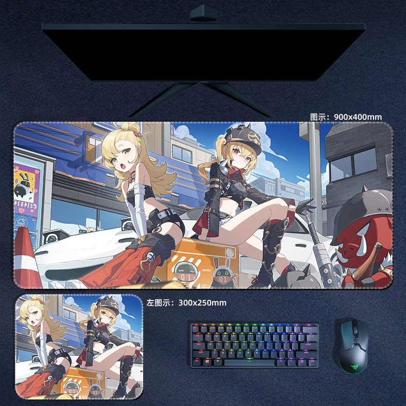 Zhuyuan Qingyi Miếng Lót Chuột Zenless Zone Zero Lớn XXL Mousepad Anime Bàn Phím Máy Tính Đệm Pc Chơi Game ZZZ Phụ Kiện Để Bàn Thảm