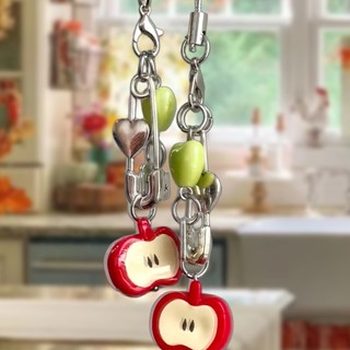 Marset Handmade 3D Trái Cây Điện Thoại Charm Nhựa Đính Hạt Móc Khóa Túi Thời Trang Phụ Kiện