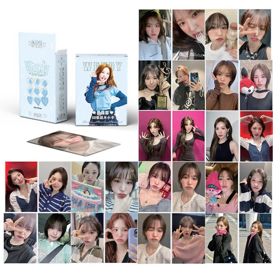 50-55 Cái / hộp Red Velvet Laser Hologram Photocards Chill Kill Album Lomo Cards Redvelvet Wendy Irene Joy Solo Kpop Holographic Bưu Thiếp YM