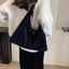 Túi da lộn CHEESELY dành cho nữ, Túi Tote lười có dây kéo công suất lớn, Túi xách Hobo nữ màu nâu thông thường
