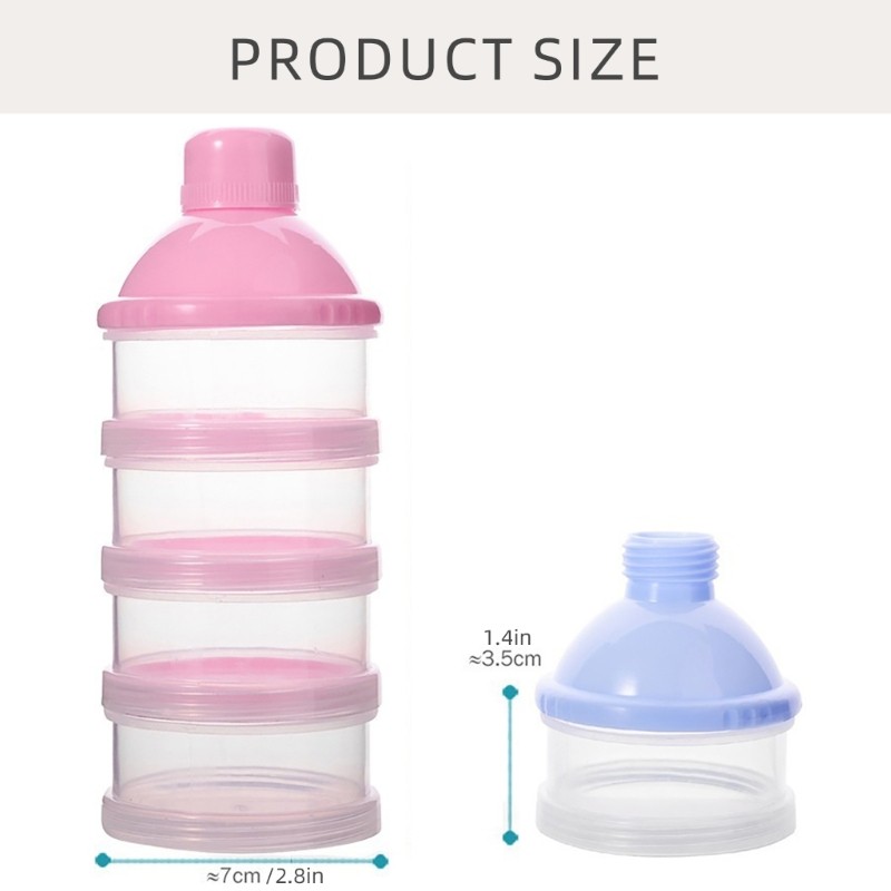 Vision Infant Formula Dispenser với 4 5 ngăn Hộp lưu trữ di động 70mm