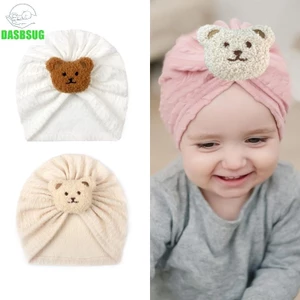 Dasbsug Mũ Turban Hợp Thời Trang Mũ Beanies Chắc Chắn Chống Gió Trẻ Sơ Sinh Thu Đông Mũ nón