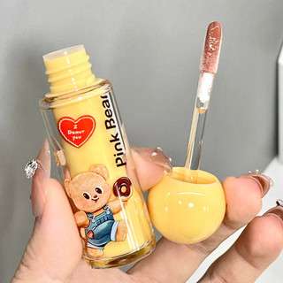 PINK BEAR Son bóng, không dễ dính vào cốc. Không dễ dính vào cốc.