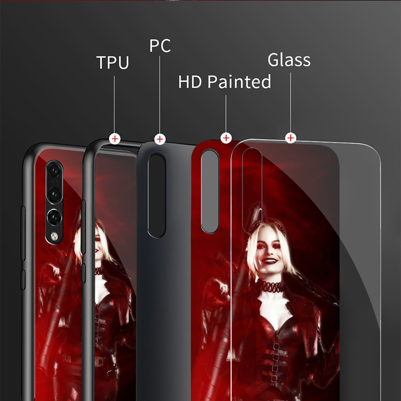 Ốp Điện Thoại Kính Cường Lực Harley Quinn 02 Cho Samsung Galaxy S9 Plus S10 S10e S20 FE S20 Plus S21 S22 S23 S23 Ultra Note 9 10 Plus Note 20 Ultra Cover