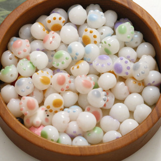 Hạt Paw Mèo 3D Nướng Than Hoạt Hình Dễ Thương DIY Bông Tai Vòng Tay Nữ Chất Liệu Mặt Dây Bán Sỉ