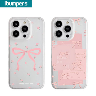 ibumpers Ốp Lưng iPhone Coquette nơ Hồng Họa Tiết Ốp Điện Thoại TPU Trong Suốt nhám Mờ Silicon Mềm Chống Sốc Chống Bẩn Cho Iphone 16 15 14 12 13 11 Pro Max IP 7 8 Plus X XS XR