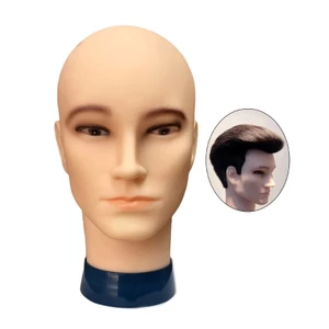 Exhila Nam Manikin Tóc Giả Đầu Bald Mannequin Đầu Tóc Giả Làm Kính Hiển Thị Mô Hình