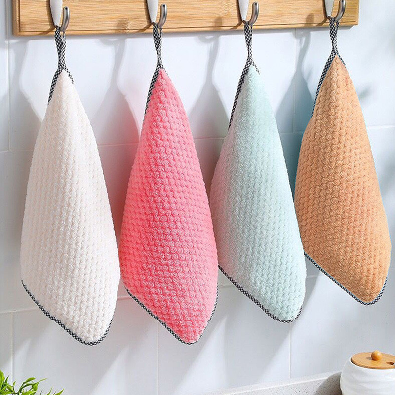 10 Chiếc Khăn Đĩa Đĩa Vải Nhà Bếp Món Ăn Vải Chống Dính Dầu Dày Bàn Món Ăn Vải Đĩa Thấm Hút Nước Chà Miếng Lót