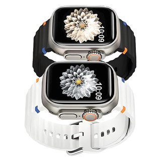 Dây Đeo Silicon Thể Thao Dây Kim Loại Cho Apple Watch Series 10 42mm 46mm Ultra 2 49mm iWatch 45mm 44mm 42mm 40mm 41mm 38mm SE Series