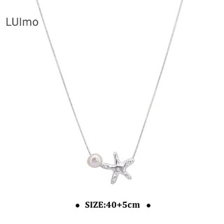 Luimo Thời Trang Bạc Sáng Sao Biển Ngọc Trai Vòng Cổ Mặt Dây Chuyền Xương Đòn Dây Chuyền Phụ Kiện Trang Sức Cho Tiệc Cưới Nữ Bé Gái Quà Tặng SBS