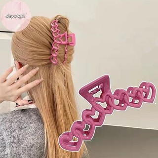 Deyangk Thời Trang Rỗng Hình Học Trái Tim Kẹp Tóc Mặt Sau Của Kẹp Nữ Cô Gái Mũ Kẹp Tóc Phụ Kiện VN
