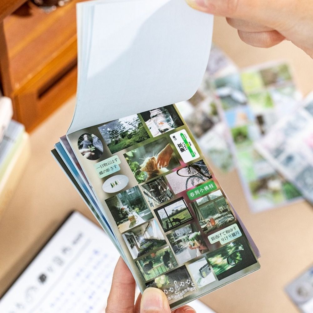 THFENG 20 tờ / mảnh Sổ lưu niệm Nhãn dán trang trí, Nhãn dán sách cắt phim làm vườn vô cơ DIY, Nhãn dán dán dán thủ công cổ sáng tạo Quà tặng trẻ em Văn phòng phẩm trường học