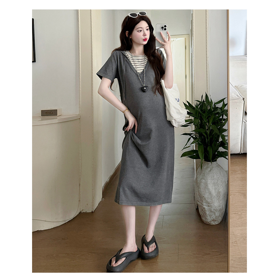 Váy bà bầu hai mảnh giả mùa hè
